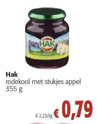 Promoties Hak rodekool met stukjes appel - Hak - Geldig van 26/10/2011 tot 08/11/2011 bij Colruyt