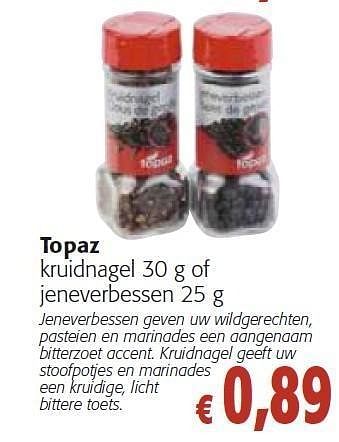 Promoties Topaz kruidnagel - Topaz - Geldig van 26/10/2011 tot 08/11/2011 bij Colruyt