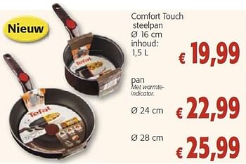 Promoties Comfort touch steelpan - Tefal - Geldig van 26/10/2011 tot 08/11/2011 bij Colruyt