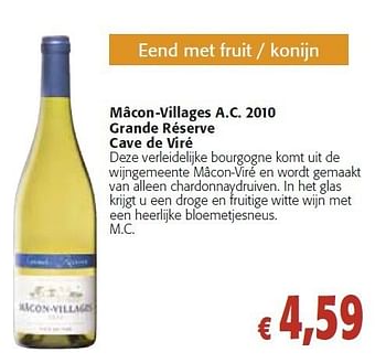 Promoties Grande réserve - Witte wijnen - Geldig van 26/10/2011 tot 08/11/2011 bij Colruyt