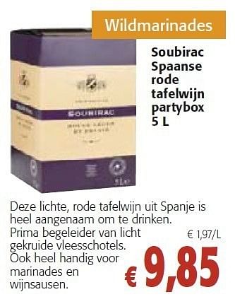 Promoties Soubirac spaanse - Rode wijnen - Geldig van 26/10/2011 tot 08/11/2011 bij Colruyt
