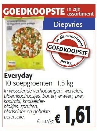 Promoties Soepgroenten - Everyday - Geldig van 26/10/2011 tot 08/11/2011 bij Colruyt