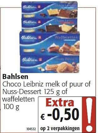Promoties Waffeletten - Bahlsen - Geldig van 26/10/2011 tot 08/11/2011 bij Colruyt