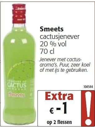 Promoties Cactusjenever 20 % vol 70 cl - Smeets - Geldig van 26/10/2011 tot 08/11/2011 bij Colruyt