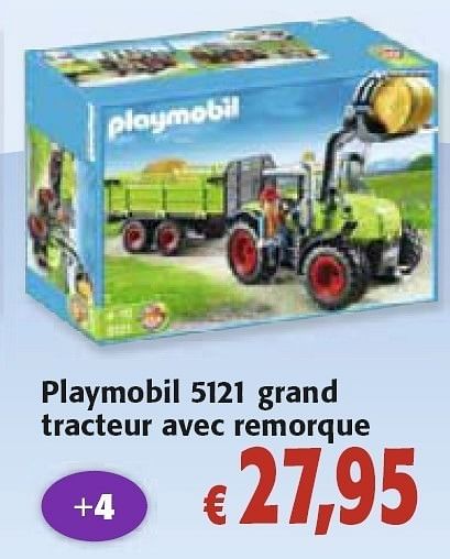 playmobil 5121 grand tracteur avec remorque