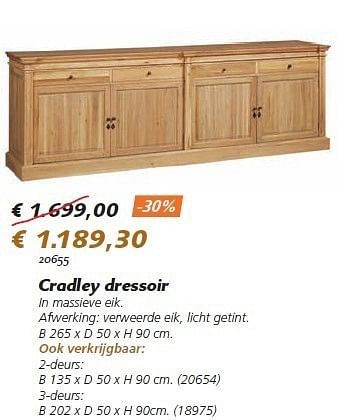 Promoties Cradley dressoir - Huismerk - Overstock  - Geldig van 26/10/2011 tot 27/11/2011 bij Overstock