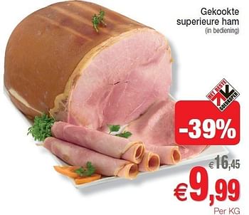 Promoties Gekookte superieure ham - Huismerk - Intermarche - Geldig van 01/11/2011 tot 06/11/2011 bij Intermarche