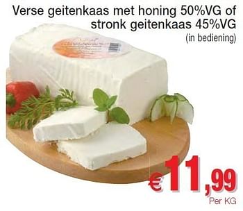 Promotions Verse geitenkaas met honing - Produit maison - Intermarche - Valide de 01/11/2011 à 06/11/2011 chez Intermarche