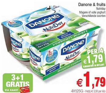 Promoties Danone & fruits nutriday magere of volle yoghurt - Danone - Geldig van 01/11/2011 tot 06/11/2011 bij Intermarche
