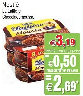 Promotions Nestlé la laitière chocolademousse - Nestlé - Valide de 01/11/2011 à 06/11/2011 chez Intermarche
