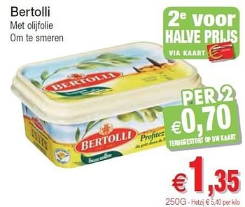 Promoties Bertolli met olijfolie om te smeren - Bertolli - Geldig van 01/11/2011 tot 06/11/2011 bij Intermarche