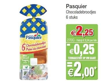 Promoties Pasquier chocoladebroodjes - Brioche pasquier - Geldig van 01/11/2011 tot 06/11/2011 bij Intermarche
