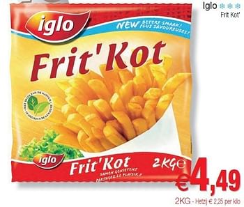 Promoties Iglo frit kot - Iglo - Geldig van 01/11/2011 tot 06/11/2011 bij Intermarche
