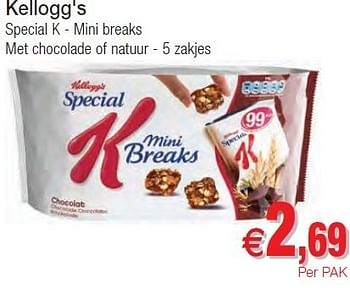 Promotions Kellogg s special k - mini breaks - Kellogg's - Valide de 01/11/2011 à 06/11/2011 chez Intermarche
