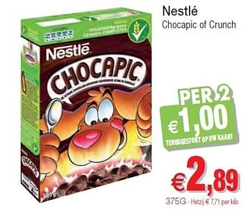 Promoties Nestlé chocapic of crunch - Nestlé - Geldig van 01/11/2011 tot 06/11/2011 bij Intermarche