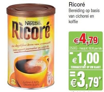 Promoties Ricoré bereiding op basis van cichorei en koffie - Nestlé - Geldig van 01/11/2011 tot 06/11/2011 bij Intermarche