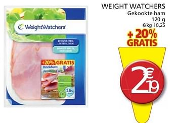 Promotions Weight watchers gekookte ham - Weight Watchers - Valide de 01/11/2011 à 13/11/2011 chez Champion