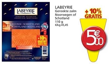 Promotions Labeyrie gerookte zalm noorwegen of schotland - Labeyrie - Valide de 01/11/2011 à 13/11/2011 chez Champion
