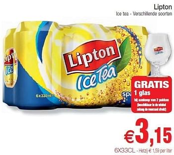 Promoties Lipton ice tea - Lipton - Geldig van 01/11/2011 tot 06/11/2011 bij Intermarche