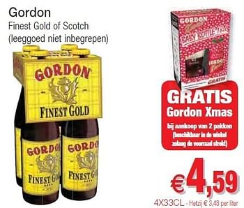 Promoties Gordon finest gold of scotch - Gordon - Geldig van 01/11/2011 tot 06/11/2011 bij Intermarche
