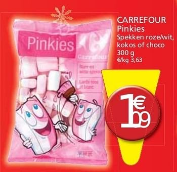 Promoties Carrefour pinkies spekken roze-wit - Carrefour - Geldig van 01/11/2011 tot 13/11/2011 bij Champion