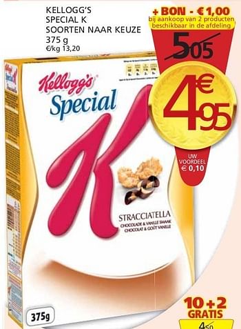Promoties Kellogg s special k soorten naar keuze - Kellogg's - Geldig van 01/11/2011 tot 13/11/2011 bij Champion