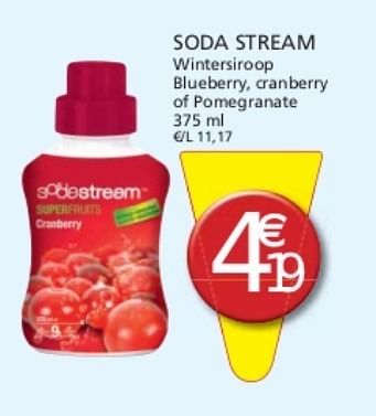 Promoties Soda stream wintersiroop blueberry, - Sodastream - Geldig van 01/11/2011 tot 13/11/2011 bij Champion