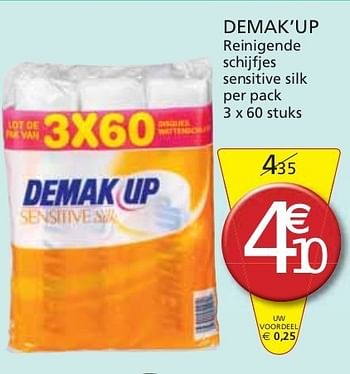 Promoties Demak up reinigende schijfjes sensitive silk - Demak'Up - Geldig van 01/11/2011 tot 13/11/2011 bij Champion