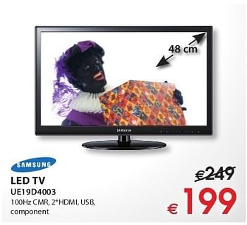 Promoties Led tv ue19d4003 - Samsung - Geldig van 01/11/2011 tot 16/11/2011 bij Molecule