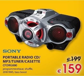 Promotions Portable radio cd- mp3-tuner-casette - Sony - Valide de 01/11/2011 à 16/11/2011 chez Molecule