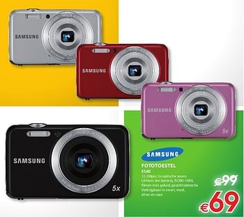 Promotions Fototoestel es80 - Samsung - Valide de 01/11/2011 à 16/11/2011 chez Molecule