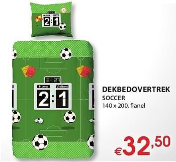 Promoties Dekbedovertrek soccer - Huismerk - Molecule - Geldig van 01/11/2011 tot 16/11/2011 bij Molecule