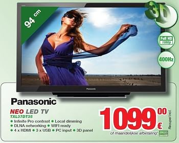 Promoties Neo led tv - Panasonic - Geldig van 01/11/2011 tot 30/11/2011 bij ElectronicPartner
