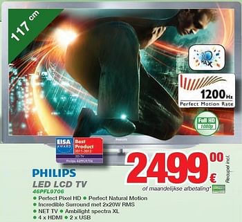 Promoties Led lcd tv - Philips - Geldig van 01/11/2011 tot 30/11/2011 bij ElectronicPartner