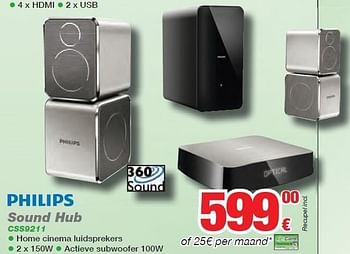 Promotions Sound hub - Philips - Valide de 01/11/2011 à 30/11/2011 chez ElectronicPartner