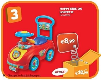 Promotions Happy ride-on lopertje - Produit maison - Fun - Valide de 01/11/2011 à 07/11/2011 chez Fun