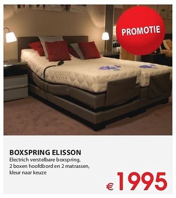 Promoties Boxspring elisson - Huismerk - Molecule - Geldig van 01/11/2011 tot 16/11/2011 bij Molecule