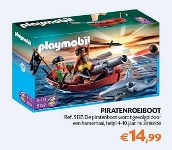 Promoties Piratenroeiboot - Playmobil - Geldig van 01/11/2011 tot 14/11/2011 bij Fun