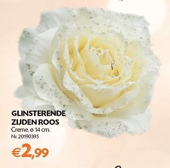 Promoties Glinsterende zijden roos - Huismerk - Fun - Geldig van 01/11/2011 tot 14/11/2011 bij Fun