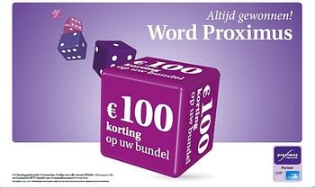 Promoties Word proximus - Proximus - Geldig van 01/11/2011 tot 30/11/2011 bij Belcompany