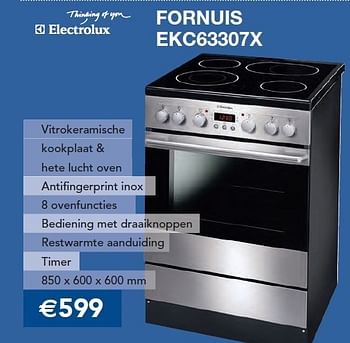 Promoties Fornuis ekc63307x - Electrolux - Geldig van 01/11/2011 tot 30/11/2011 bij ElectronicPartner
