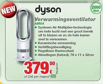 Promotions Verwarmingsventilator am04 - Dyson - Valide de 01/11/2011 à 30/11/2011 chez ElectronicPartner