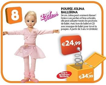 Promotions Poupée jolina ballerina - Produit maison - Fun - Valide de 01/11/2011 à 07/11/2011 chez Fun