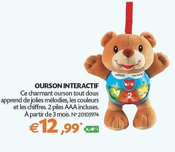 Promotions Ourson interactif - Vtech - Valide de 01/11/2011 à 14/11/2011 chez Fun