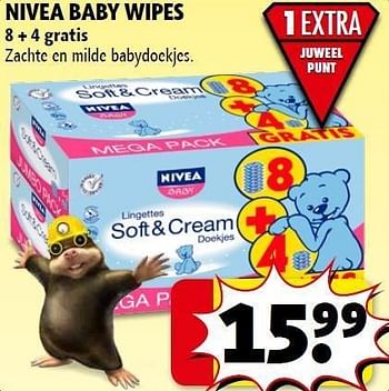 Promoties Nivea baby wipes - Nivea - Geldig van 01/11/2011 tot 06/11/2011 bij Kruidvat