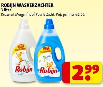 Promoties Robijn wasverzachter - Robijn - Geldig van 01/11/2011 tot 06/11/2011 bij Kruidvat