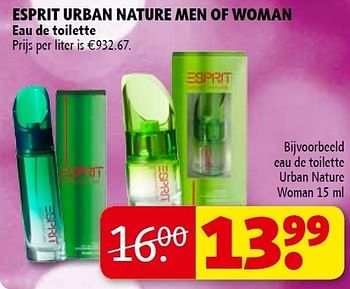 Promotions Eau de toilette urban nature woman - Esprit - Valide de 01/11/2011 à 06/11/2011 chez Kruidvat