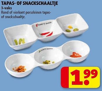Promoties Tapas- of snackschaaltje - Huismerk - Kruidvat - Geldig van 01/11/2011 tot 06/11/2011 bij Kruidvat