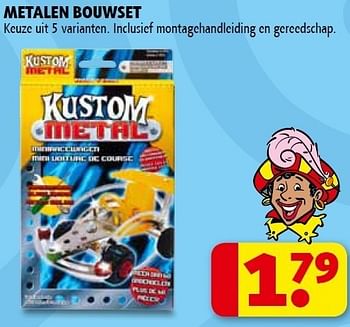 Promoties Metalen bouwset - Kustom metal - Geldig van 01/11/2011 tot 06/11/2011 bij Kruidvat