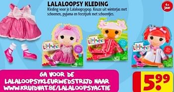 Promoties Lalaloopsy kleding - Lalaloopsy - Geldig van 01/11/2011 tot 06/11/2011 bij Kruidvat